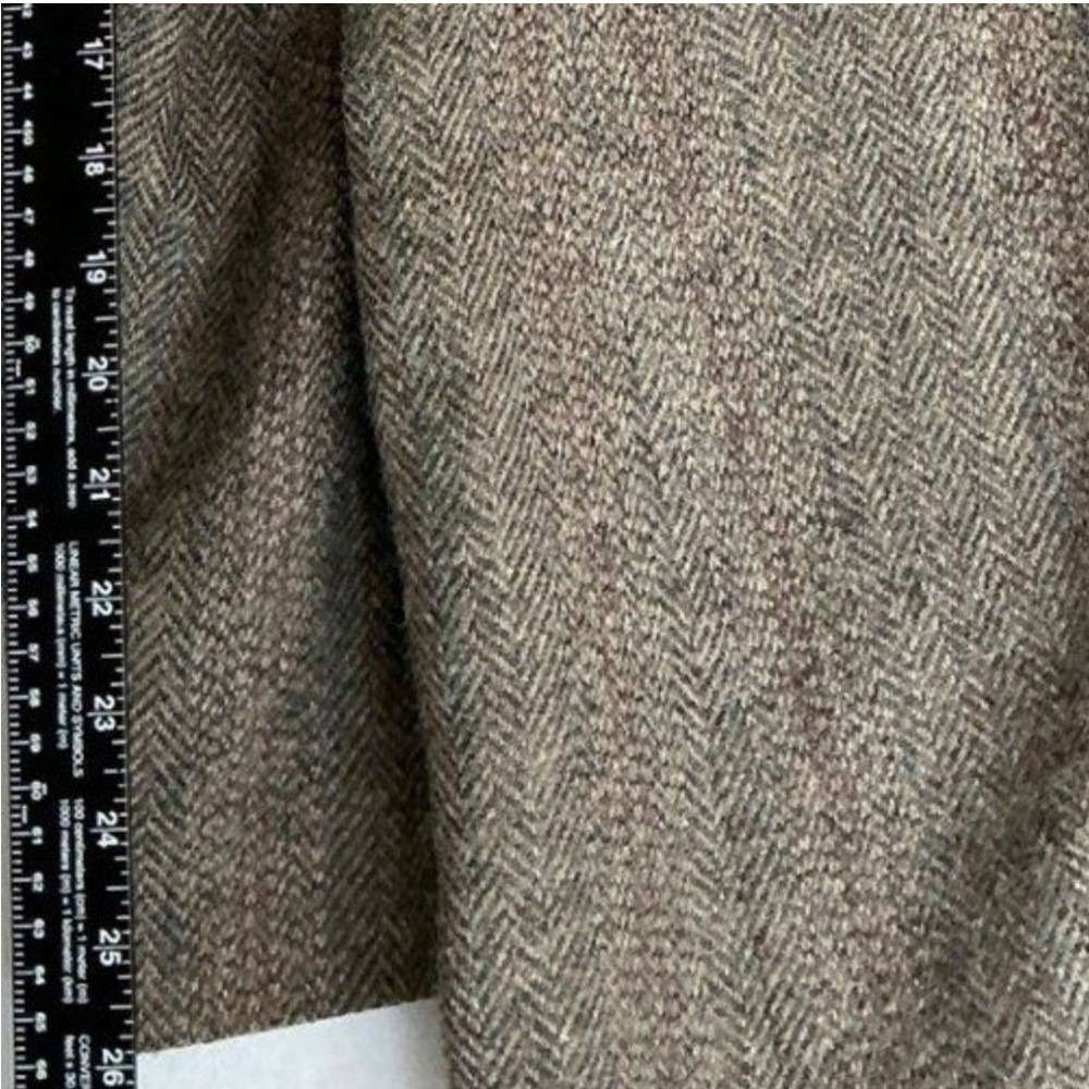 Imperial by Haggar Blazer Mens 46L Brown Wool Herringbone Striped Sport Coat - Picture 10 of 11
